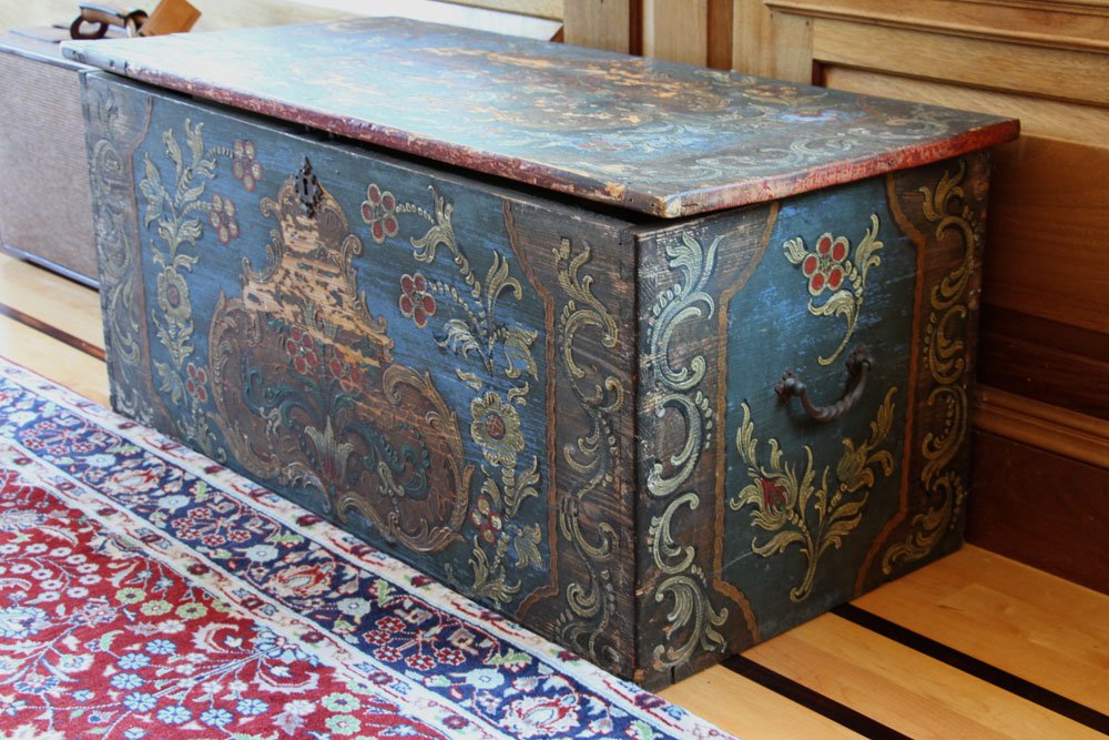 18th to 19th C. Continental Wooden Chest (1 of 4)