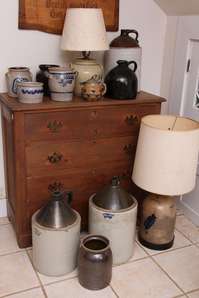 Lot of Primitive Stoneware Jugs and Pottery (1 of 6)