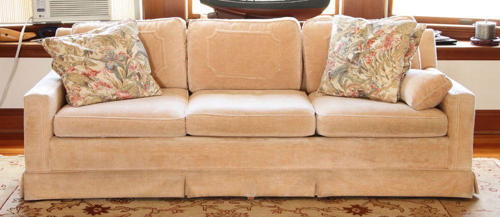 Upholstered Chenille Sofa (1 of 3)