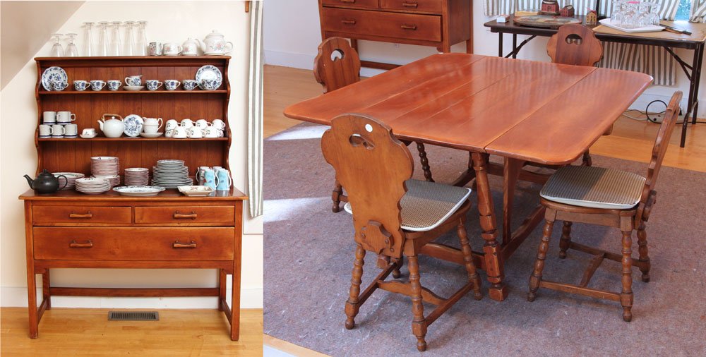 Vintage Country Server, Dining Table and Chairs (1 of 10)