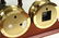 3259: World Globe on Stand w/ Ship's Clock & Barometer - 3
