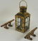 3288: Solid Brass Ship's Lantern, Pair of Brass Cleats