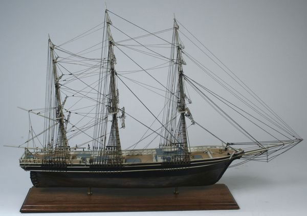 Model of the Clipper Ship 'Sea Witch': Solid hull model of the clipper ship 'Sea witch'. Copper sheathed below the waterline. Model dimensions: 34"L x9"W x 22"H. Condition: good