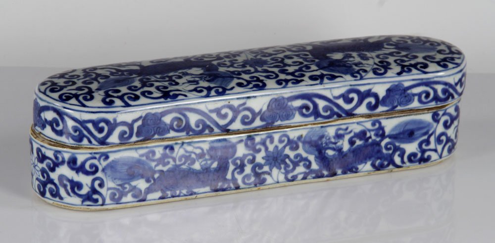 18/19th C. Chinese Blue and White Scholar's Box (1 of 4)