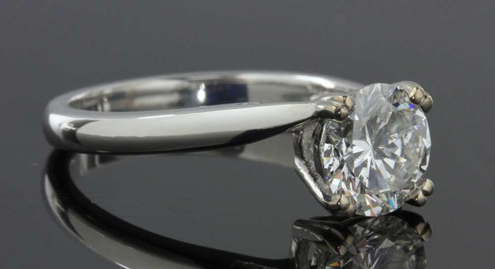 14K White Gold and Diamond Solitaire Ring (1 of 6)