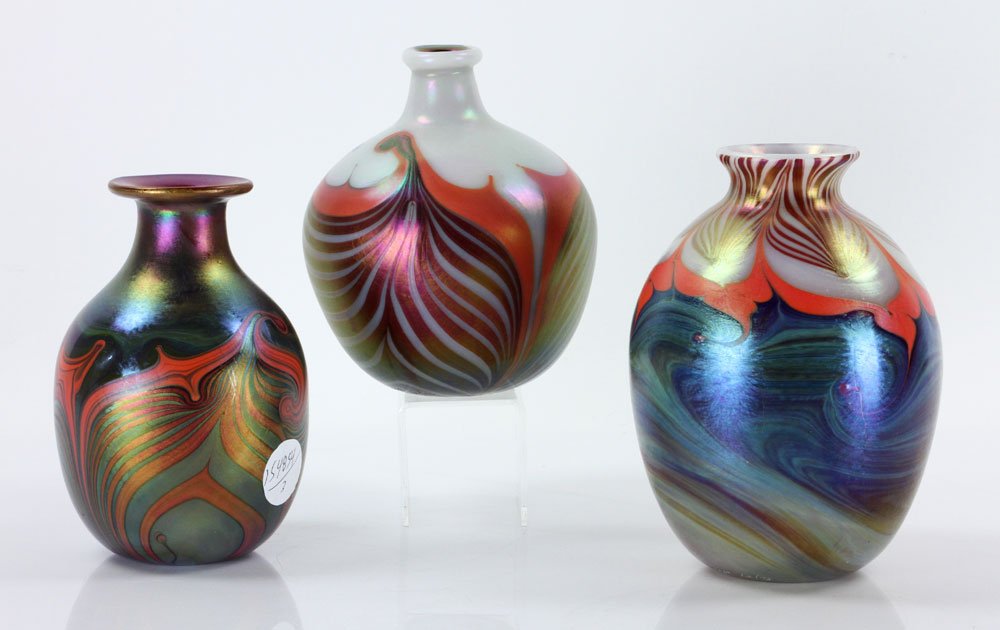 Three Lundberg Art Glass Vases (1 of 5)