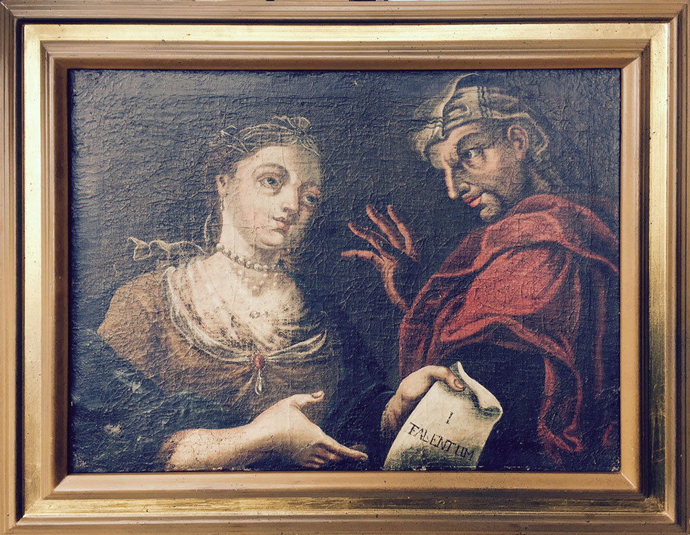 17th to 18th C. Italian School, "Faust," Oil on Canvas (1 of 6)