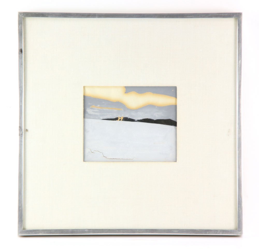 Katz, "Landscape," Gouache on Paper: Alex Katz (American, 1924-), "Landscape," gouache on paper, 5" high x 4 1/2" wide (view). Provenance: purchased from the Janus Gallery in Los Angeles, California, thence from a Los Angeles estate.