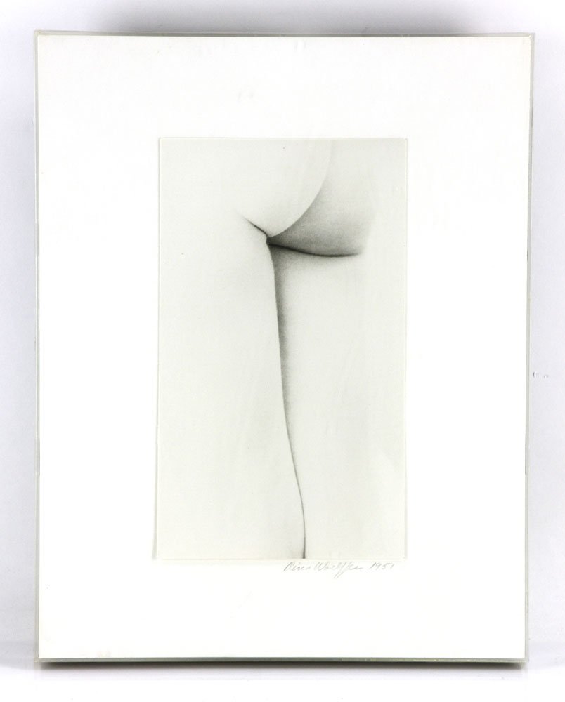 Woelffer, In Hindsight, Photograph: Dina Woelffer (American, 1907-1990), In Hindsight, original photograph, signed and dated "Dina Woelfer 1951" in pencil lower right, 5 1/2" high x 9 1/2" wide (view), 11" high x 14 1/4" wide (frame). P