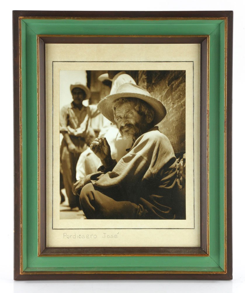 "Pordiosero Jose," Silver Gelatin Print: "Pordiosero Jose," silver gelatin print, 9 1/2" high x 8 1/2" wide. Provenance: from the personal collection of Larry and Joy Redman of Lompoc, California.