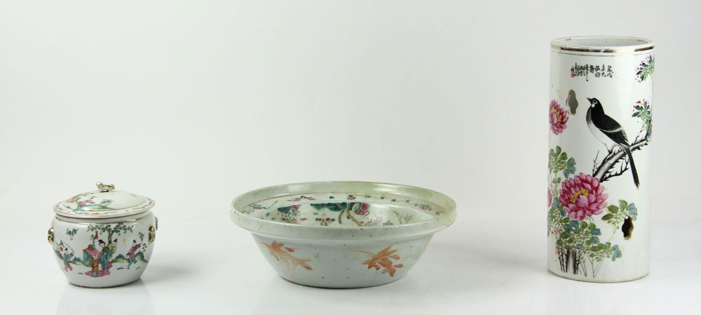 Late 19th C. Chinese Famille Rose Items (1 of 10)