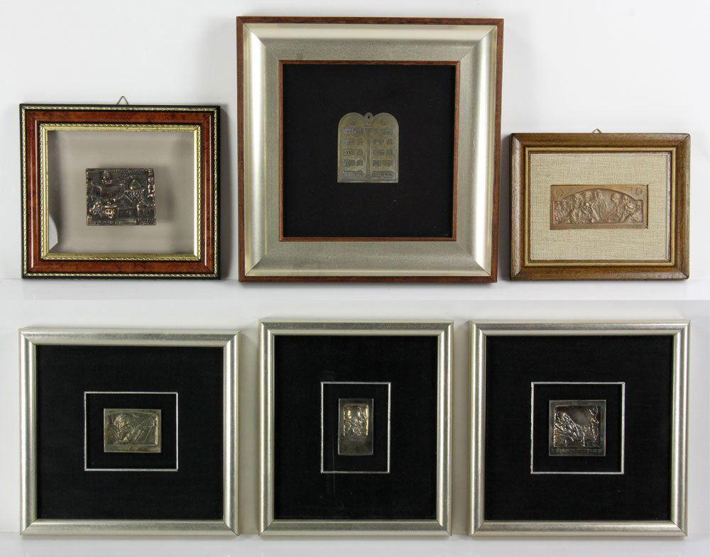 Six Boris Schatz Sterling and Bronze Relief Plaques (1 of 10)