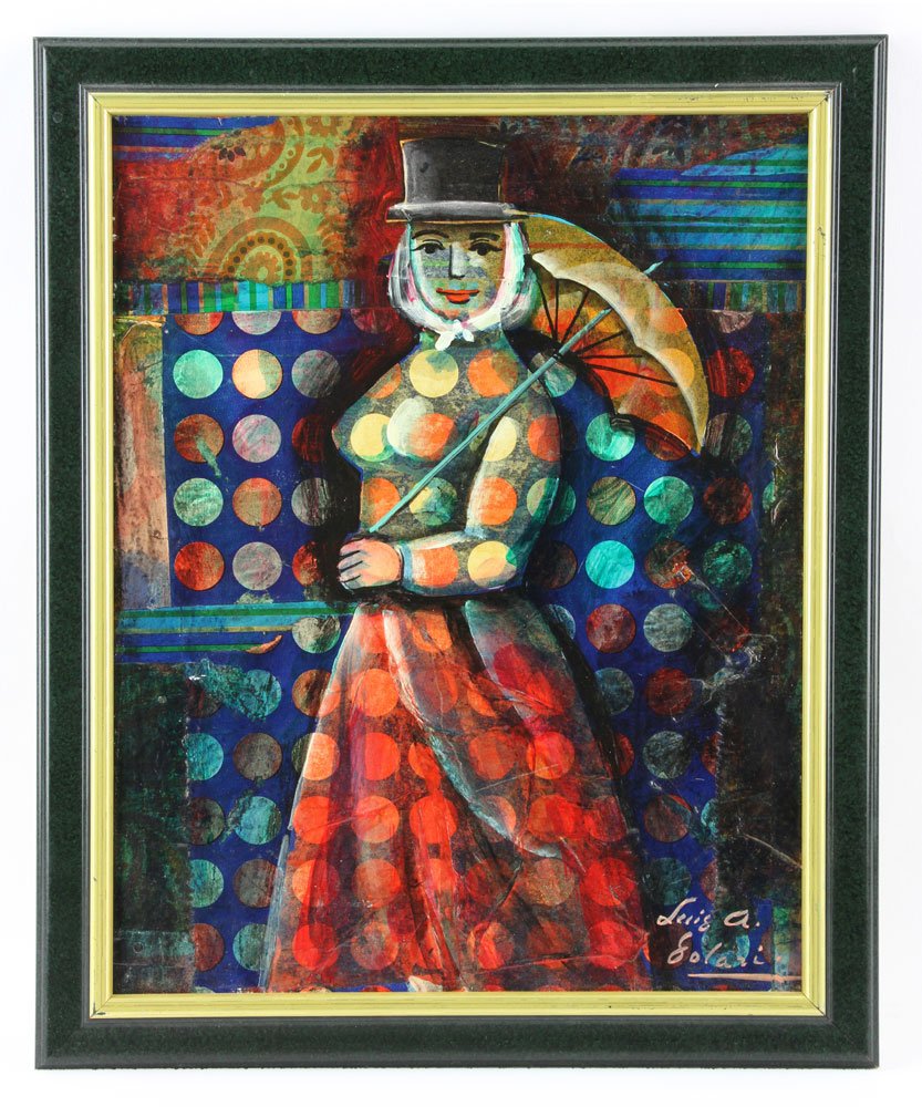 Solari, Lady with Umbrella, Mixed Media (1 of 6)