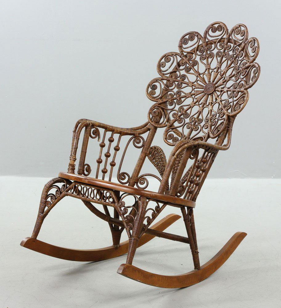 Ornate Wicker Rocking Chair (1 of 7)