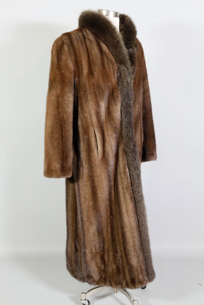 Mink Fur Coat: Mink fur coat from Glama Furs Inc, approximate size 12, monogram inside.