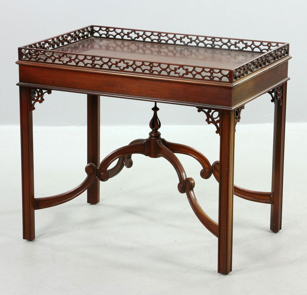 American Chippendale Style Mahogany Tea Table (1 of 7)