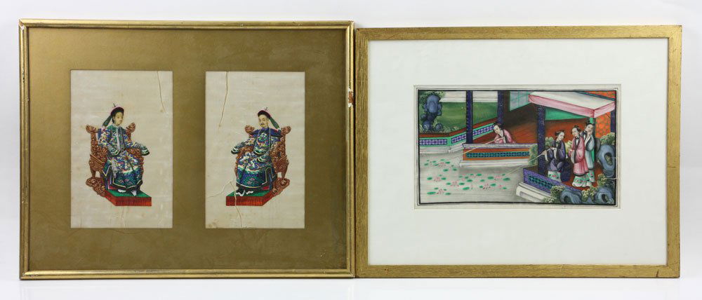Two 19th C. Chinese Paintings (1 of 8)