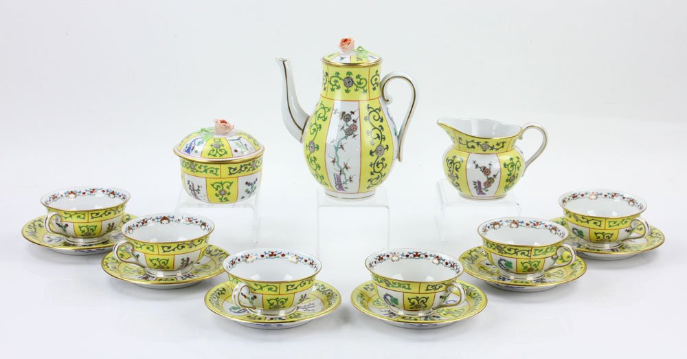 Herend "Yellow Dynasty" Coffee Service (1 of 10)