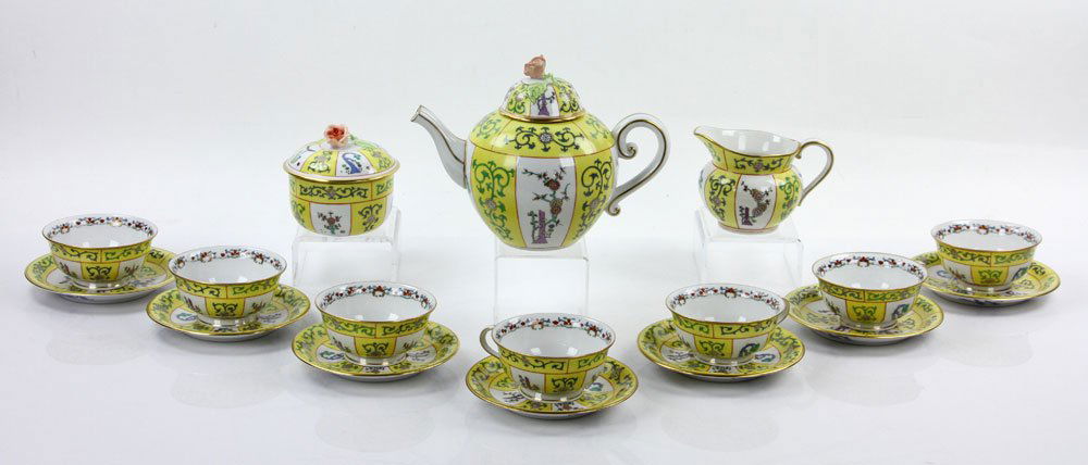Herend "Yellow Dynasty" Tea Service (1 of 10)