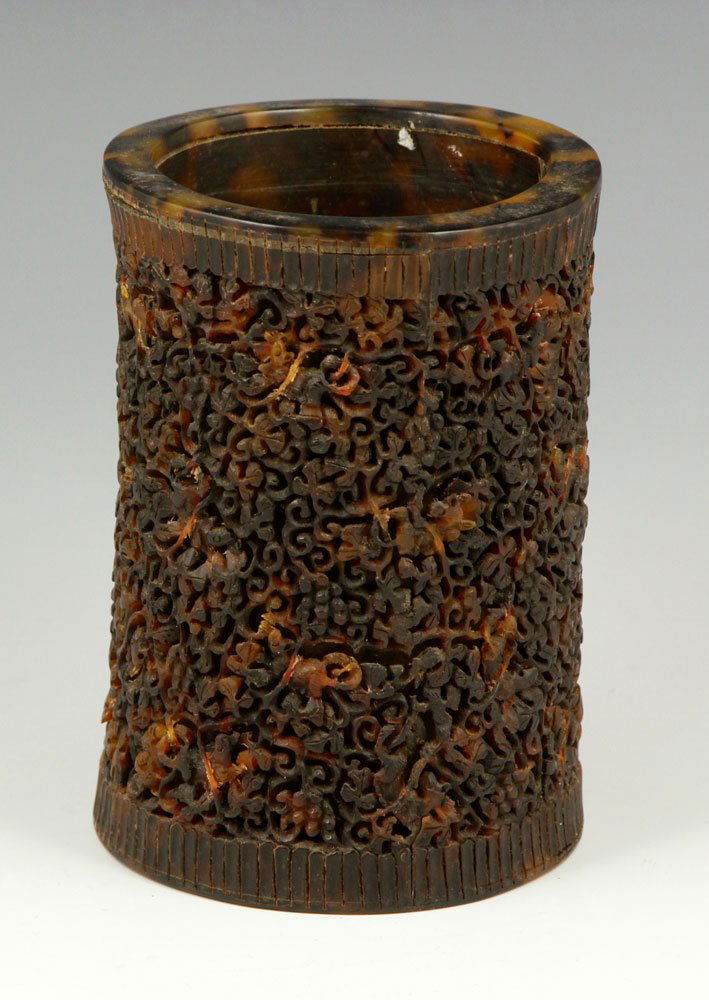 Chinese Carved Brush Pot (1 of 4)