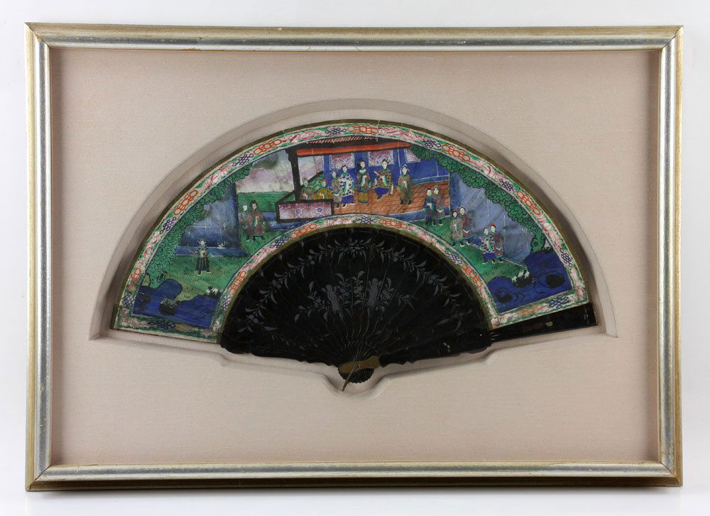 19th C. Chinese Hand Painted Fan (1 of 7)