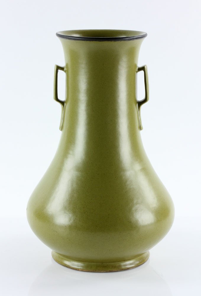 19th C. Chinese Tea Dust Glazed Vase (1 of 6)