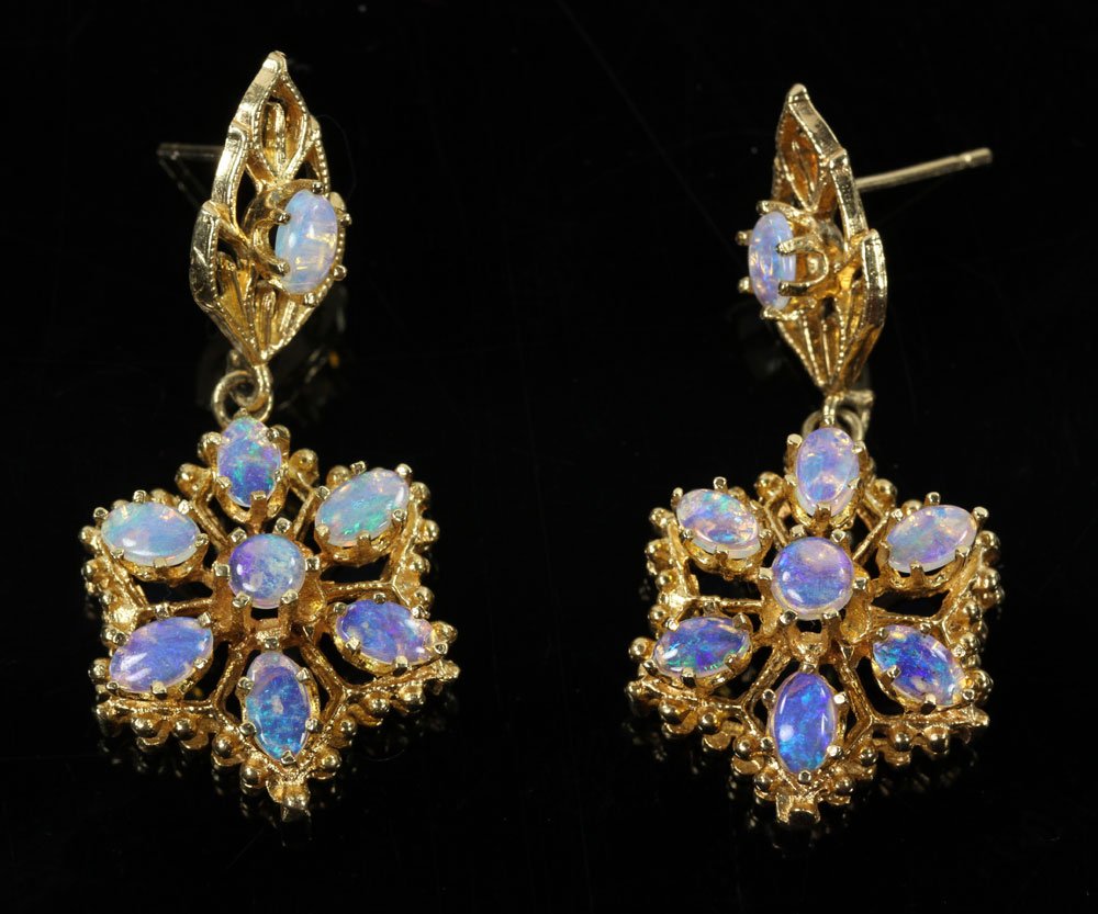 Pr. 14K Gold and Opal Earrings (1 of 5)