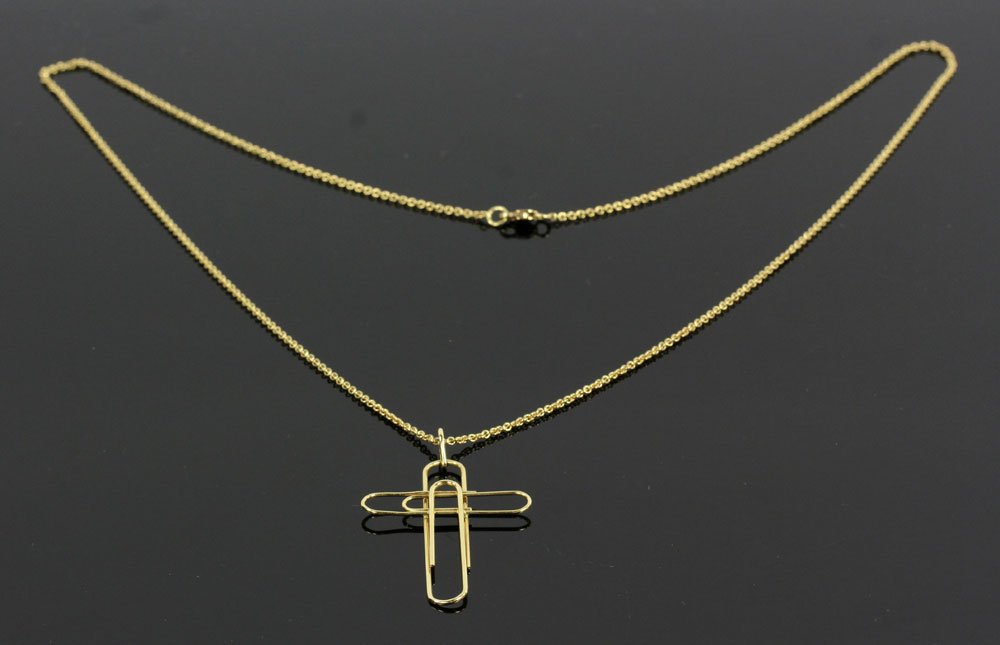 18K Gold Cross Necklace (1 of 5)