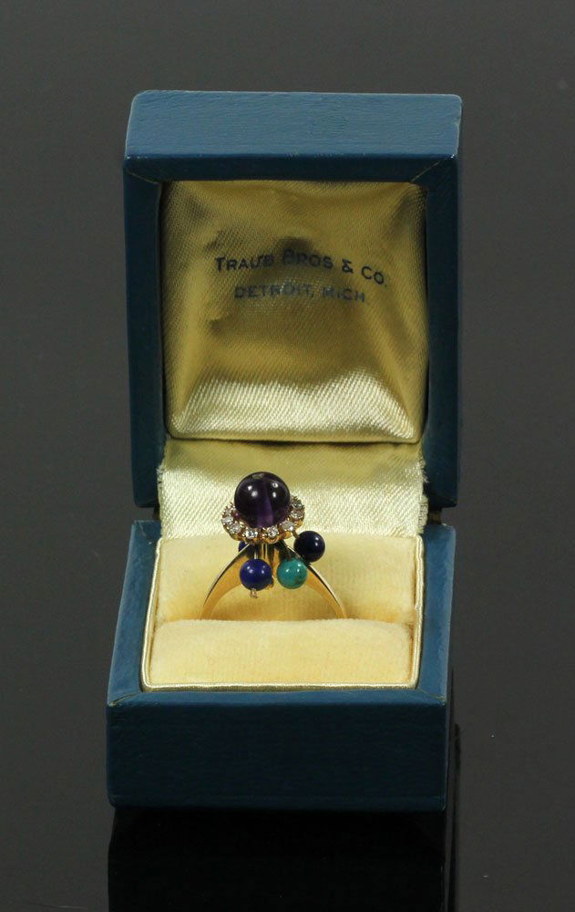 14K Gold, Diamond and Amethyst Ring (1 of 6)
