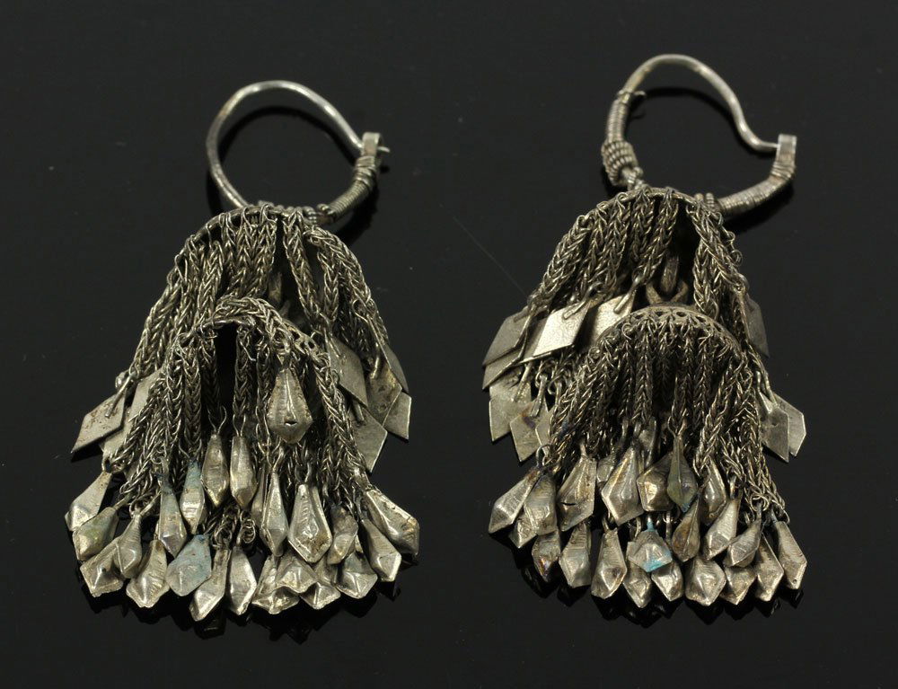 Pr. Indian Silver Jhumka Earrings (1 of 5)