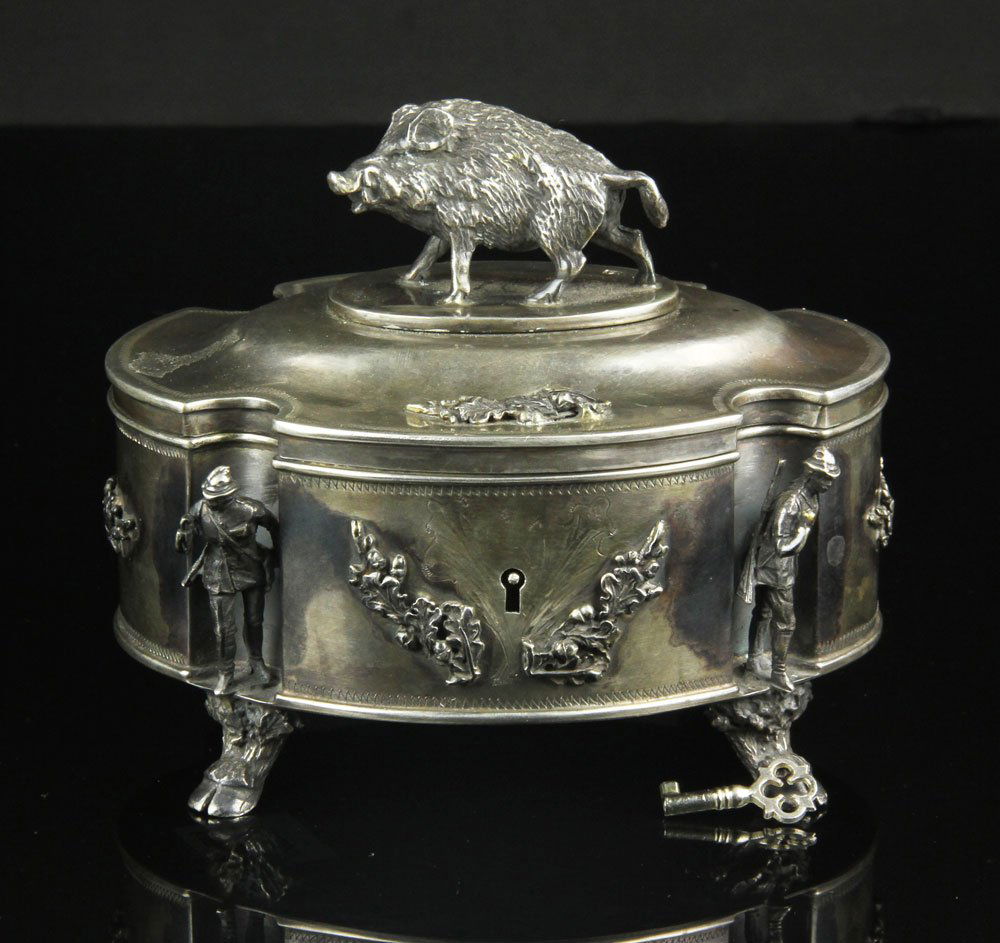 Grand Russian Silver Lock Box (1 of 8)