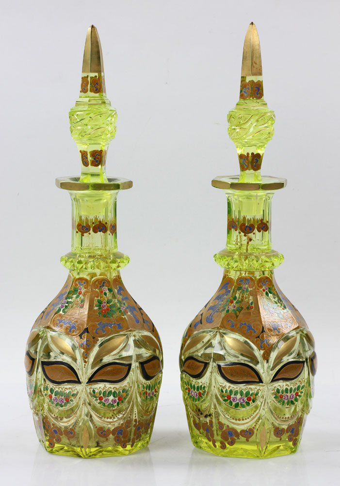 Pr. Bohemian Glass Decanters (1 of 5)