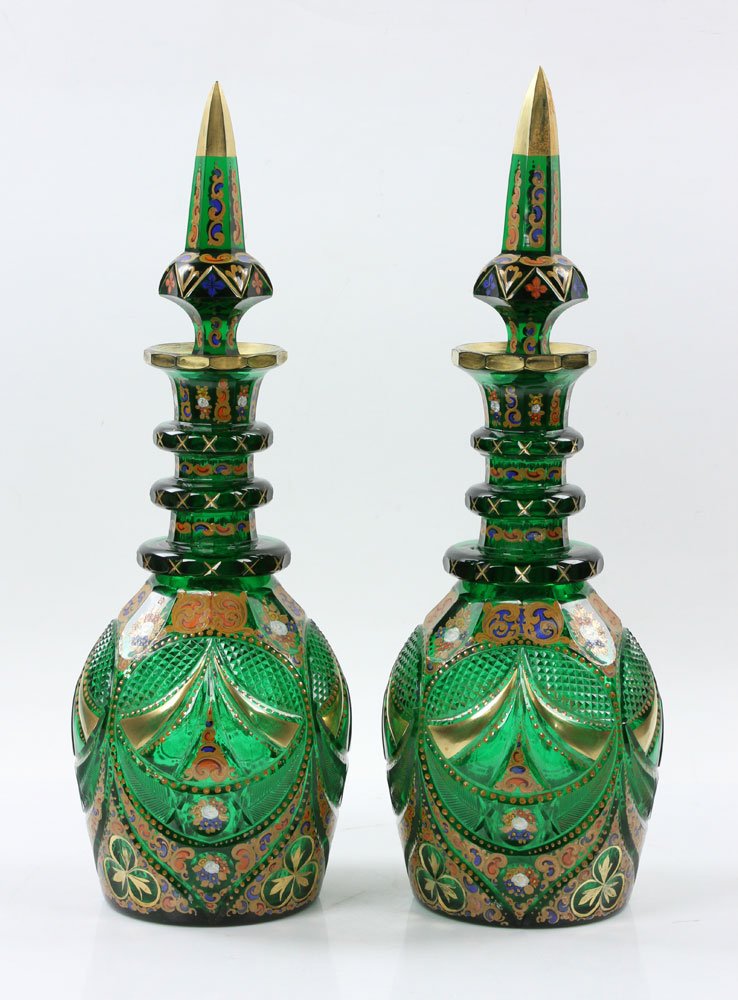 Pr. Bohemian Glass Decanters (1 of 5)