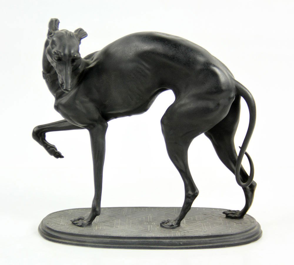 Antique Bronzed Metal Whippet (1 of 7)