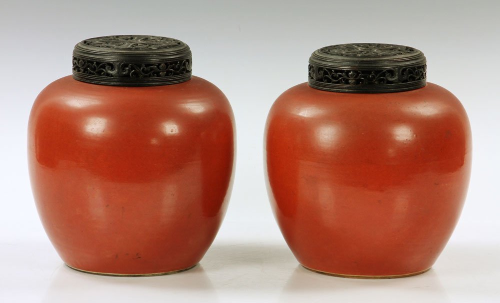Pr. 19th C. Chinese Porcelain Ginger Jars (1 of 10)