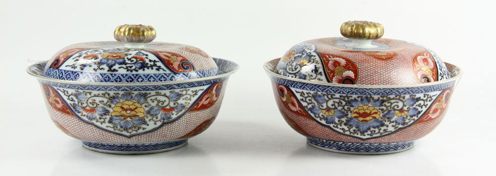 Pr. 19th C. Japanese Hand Painted Imari Tureens (1 of 10)
