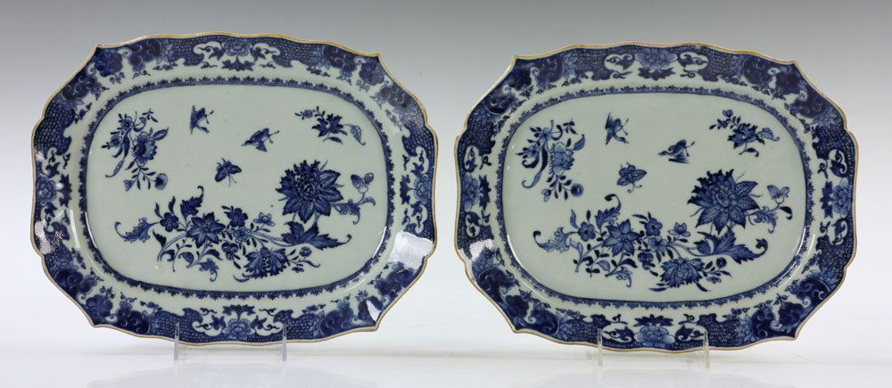 Pr. Chinese Export Blue and White Platters (1 of 5)