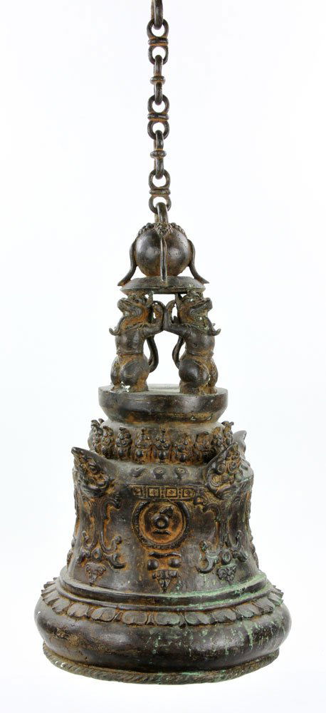 18th C. Indian Bronze Temple Bell (1 of 10)