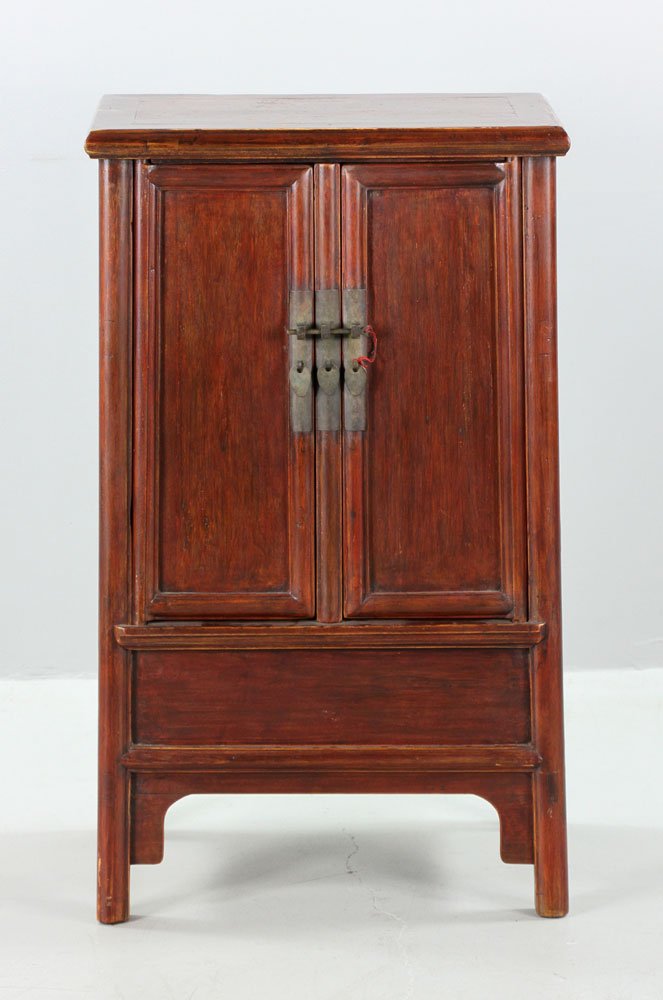 Chinese Ming Cabinet: Chinese Ming cabinet, 36 3/4" h x 21 1/2" w x 14" d. Provenance: Personal Collection of Cheryl Burke From Sarasota, Florida.
