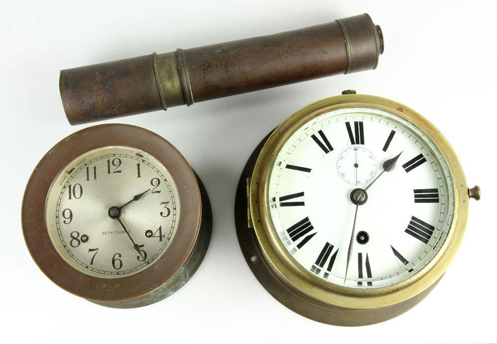 Two Clocks and Brass Telescope (1 of 8)