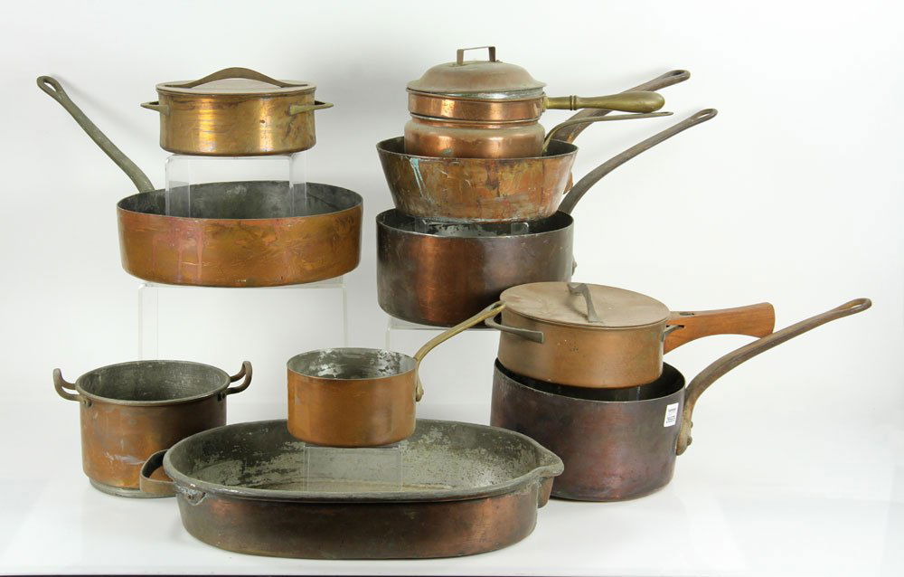 Lot of Antique Copper Cookware (1 of 7)