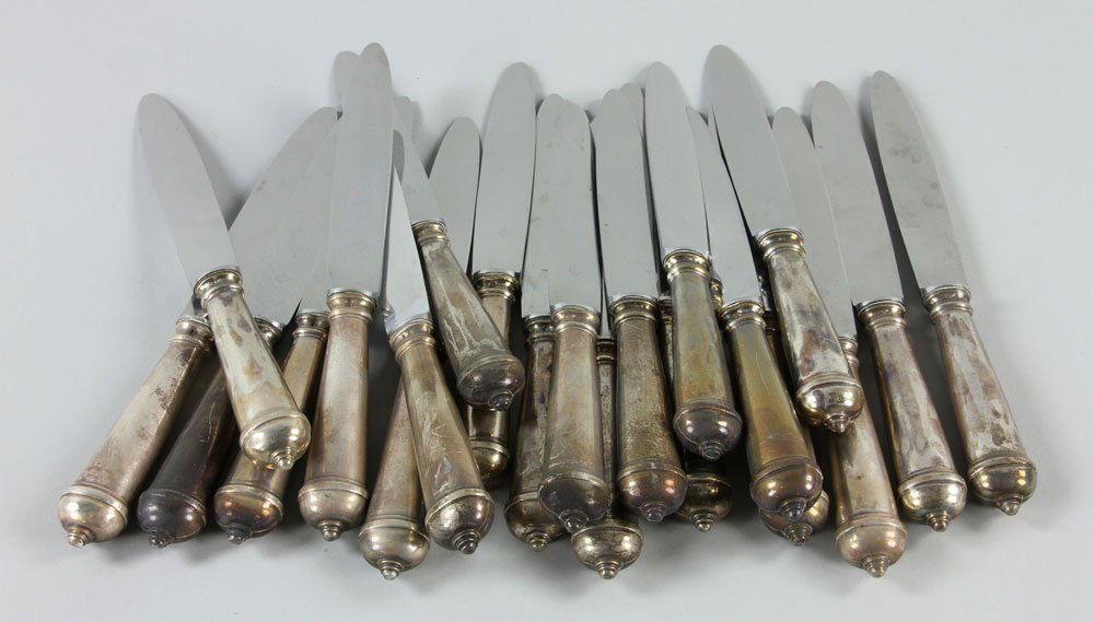 Set of French Silver Dinner Knives (1 of 5)
