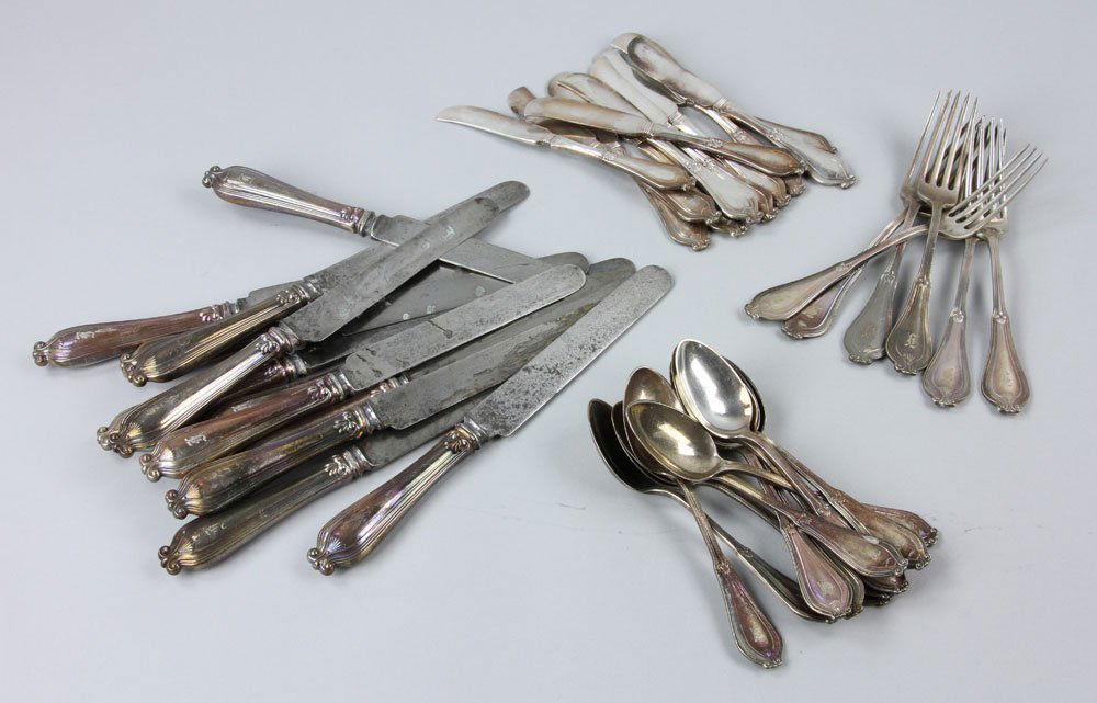 Partial Set of Tiffany & Co. Silver Plate Flatware (1 of 8)