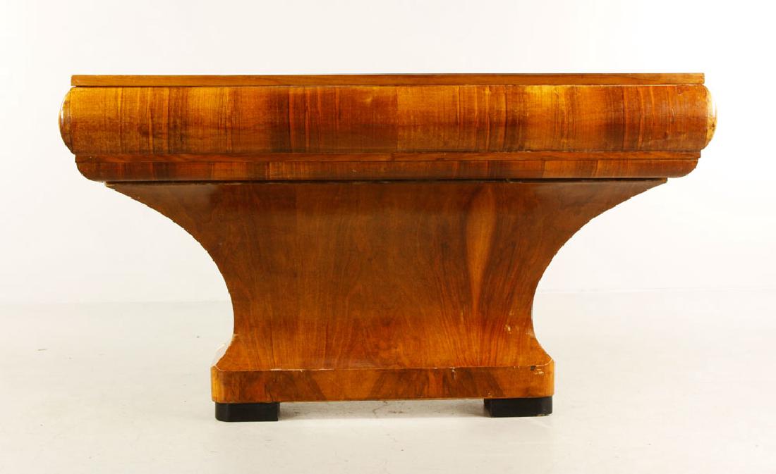 Biedermeier Pier Table: Biedermeier pier table, 31"h x 53 1/2"w x 21"d. Provenance: From a Massachusetts estate.