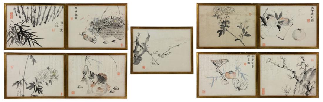9 Chinese Watercolor Paintings 50271008 1 X
