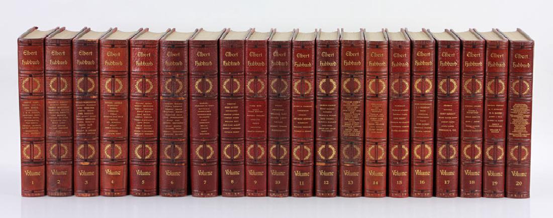 The Complete Writings of Elbert Hubbard: The Complete Writings of Elbert Hubbard, 20 vol. set, 1st edition, #184 of 1000, signed by the author, in red morocco. Provenance: From a Massachusetts collection.