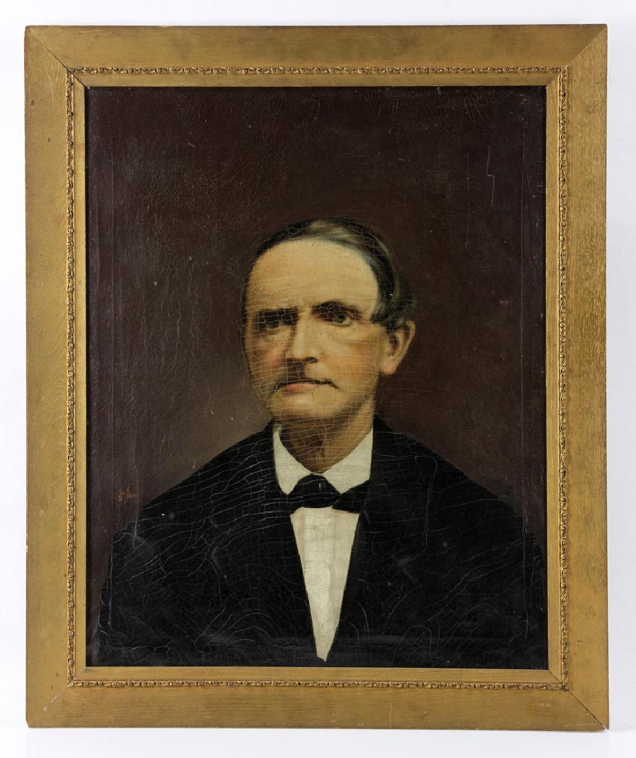 Portrait of William Scott Friend, Oil on Canvas: Portrait of William Scott Friend, oil on canvas, 30 1/2" h x 25" w (frame). Provenance: From a Massachusetts collection.