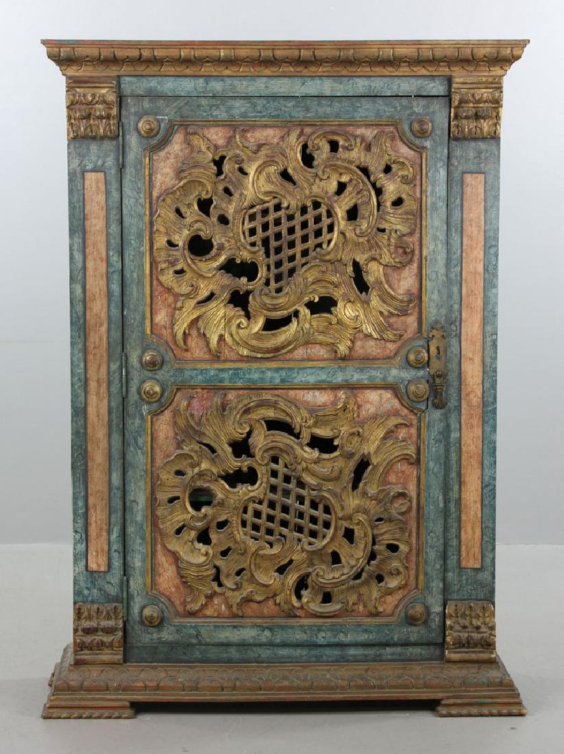 Antique Italian Florentine Carved Gilt Wood Cabinet (1 of 8)