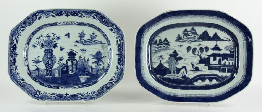 Two Chinese Canton Porcelain Platters (1 of 8)