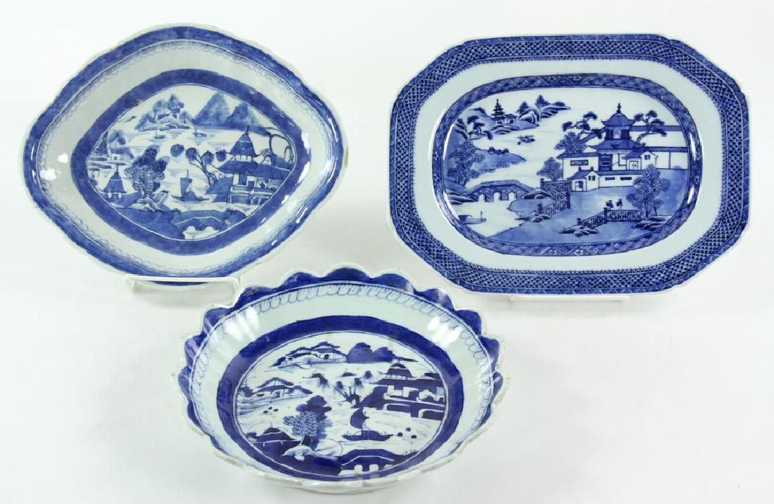 Three 19th C. Chinese Canton Porcelain Items (1 of 8)